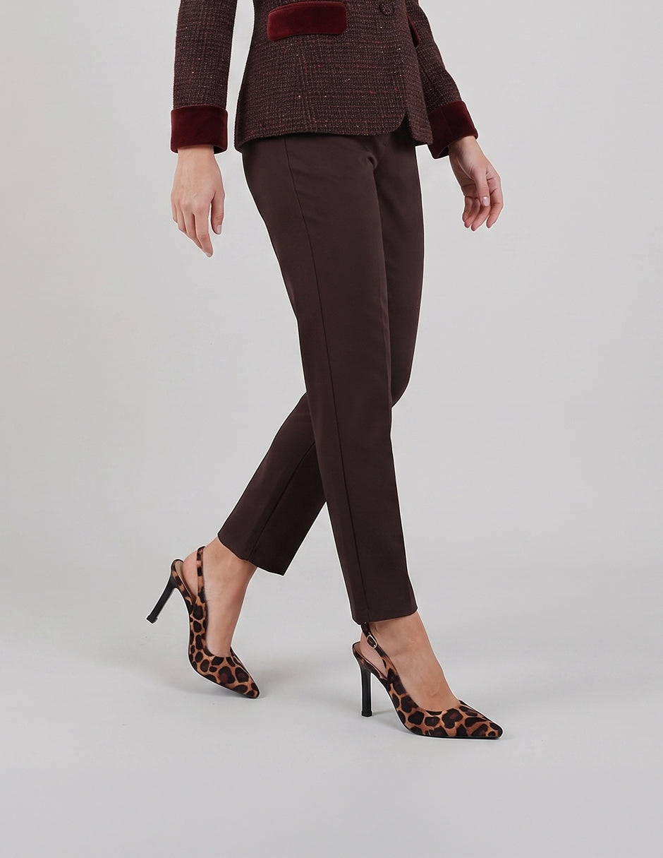 Zapatillas Print en Textil – Café
