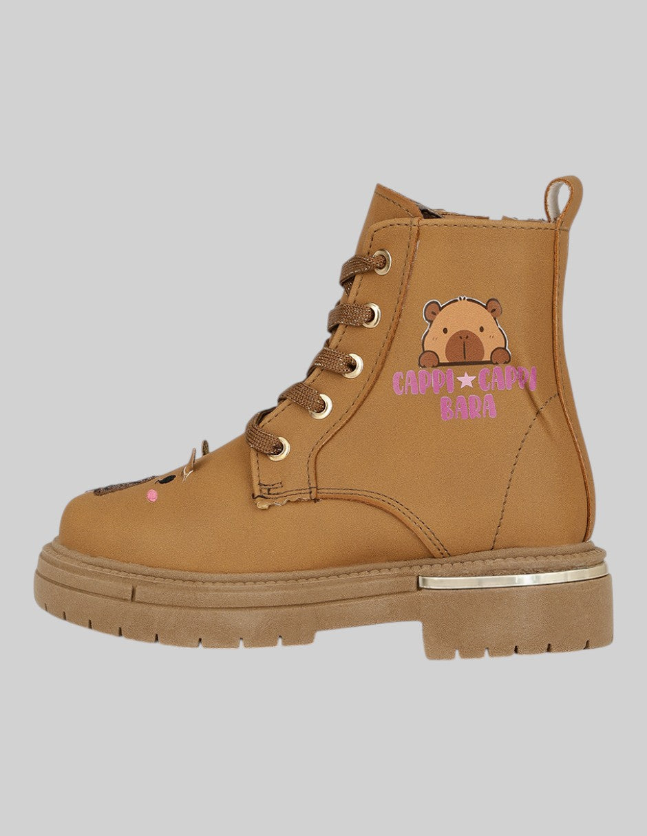 Botas Exterior Sintético Color Café Para Niña De RBCOLLECTION