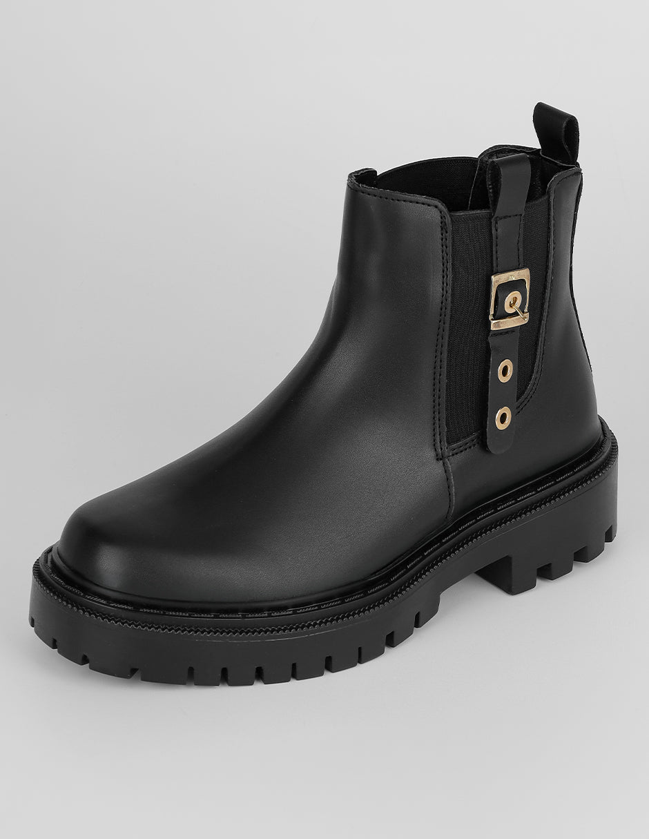 Botas casuales Bike en Piel vegana – Negro