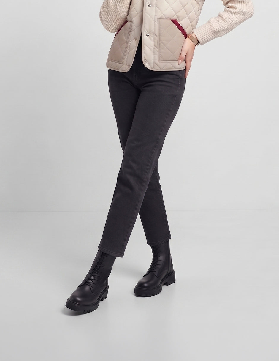 Botas casuales Bike en Piel vegana – Negro