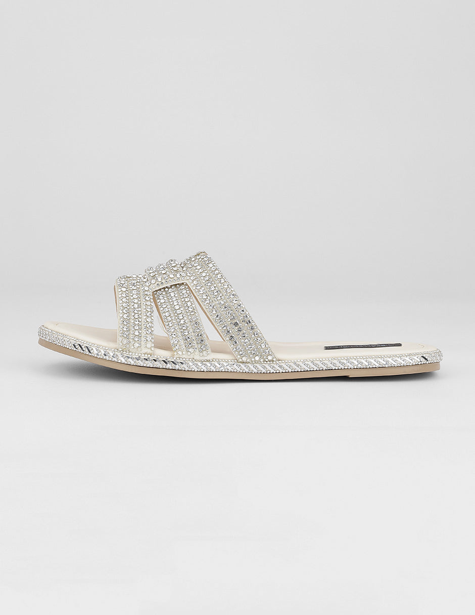 Sandalias de piso Exterior Sintético Color Blanco Para Mujer De RBCOLLECTION