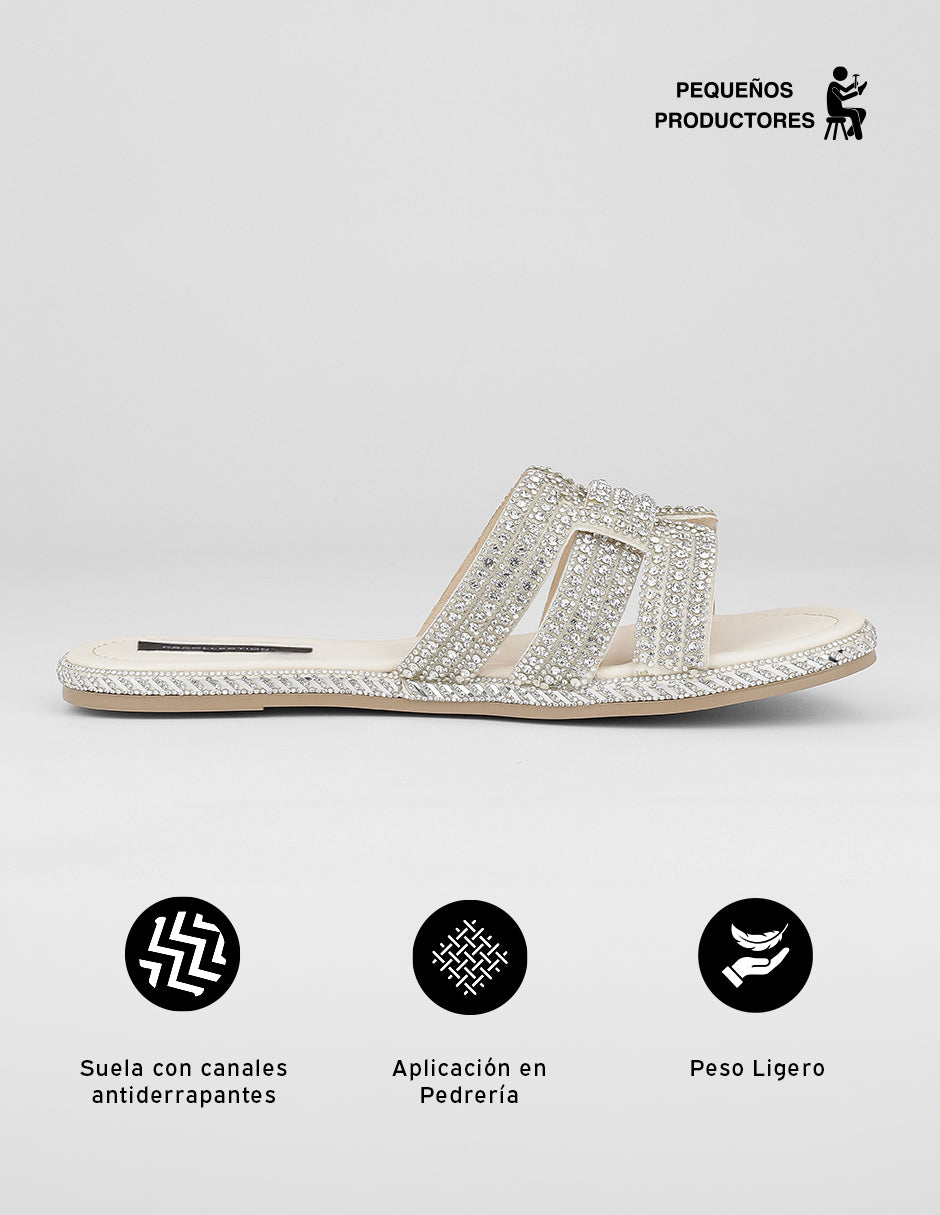 Sandalias de piso Hera en Sintético – Blanco