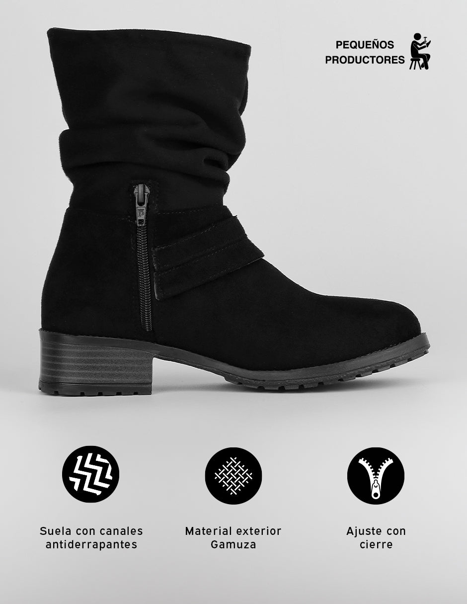 Botas casuales Bite en Gamuza – Negro