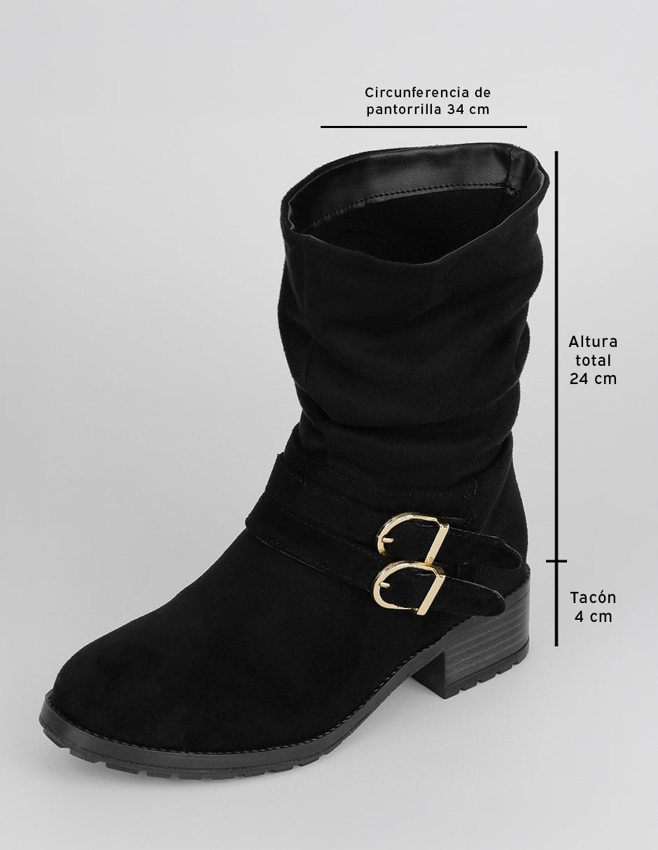Botas casuales Bite en Gamuza – Negro