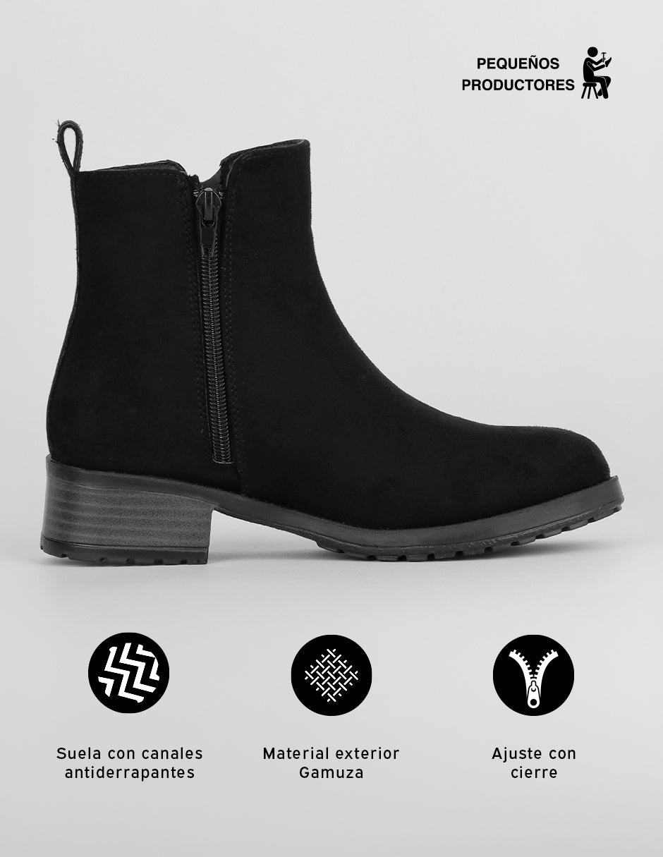 Botas casuales Bite en Gamuza – Negro