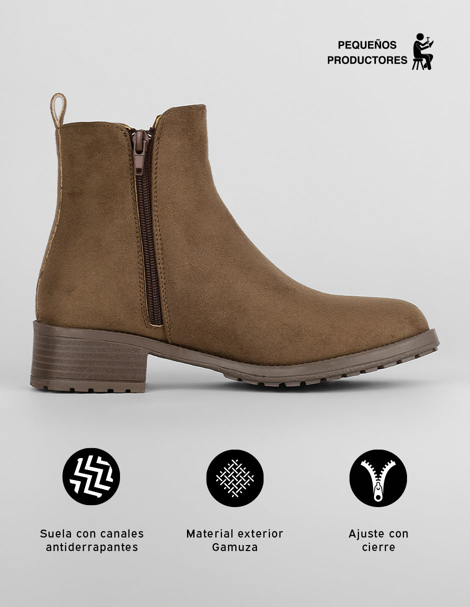 Botas casuales Bite en Gamuza – Café