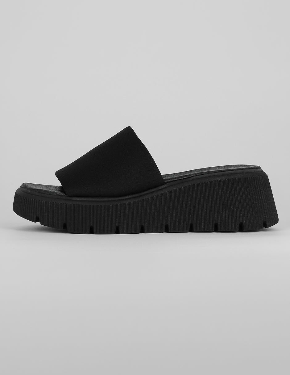 Sandalias con plataforma Exterior Textil Color Negro Para Mujer De RBCOLLECTION