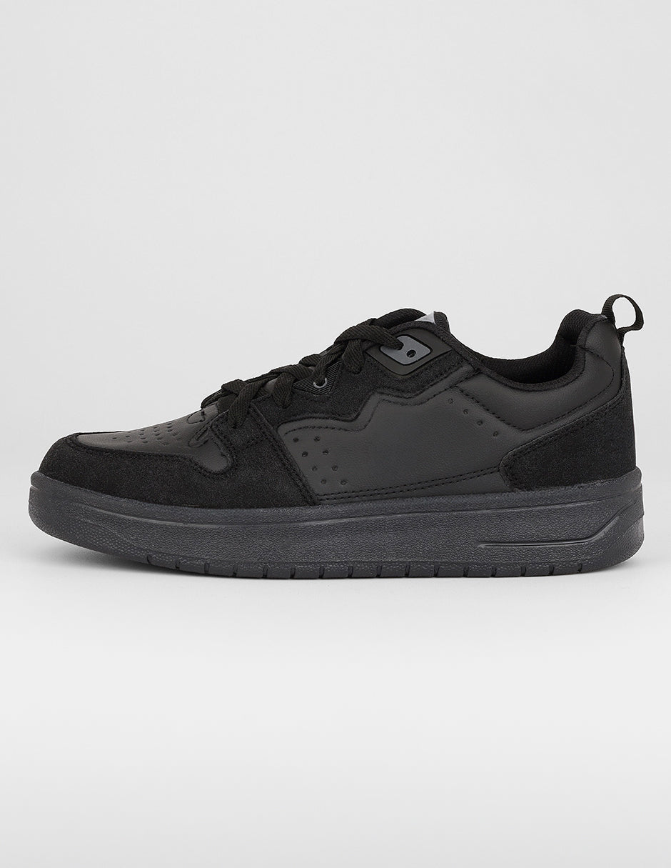 Tenis con cordones Exterior Piel vegana Color Negro Para Mujer De RBCOLLECTION