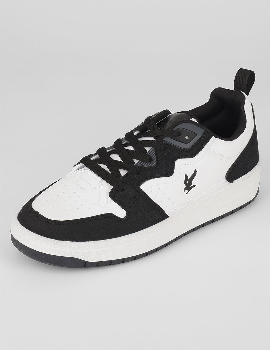 Tenis con cordones Agle en Piel vegana – Blanco