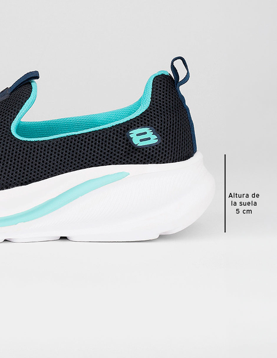 Zapatos de confort Comfy en Textil – Azul