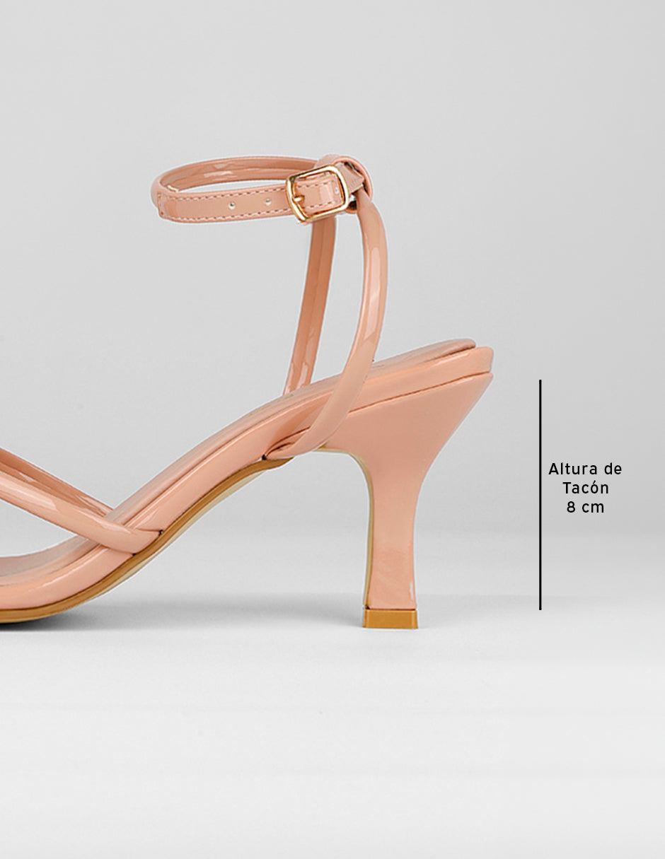Sandalia con tacón Ave en Sintético – Rosa