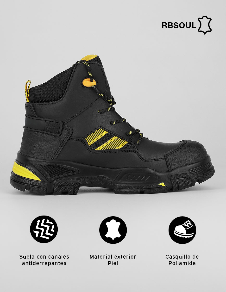 Botas industriales Work en Piel – Negro