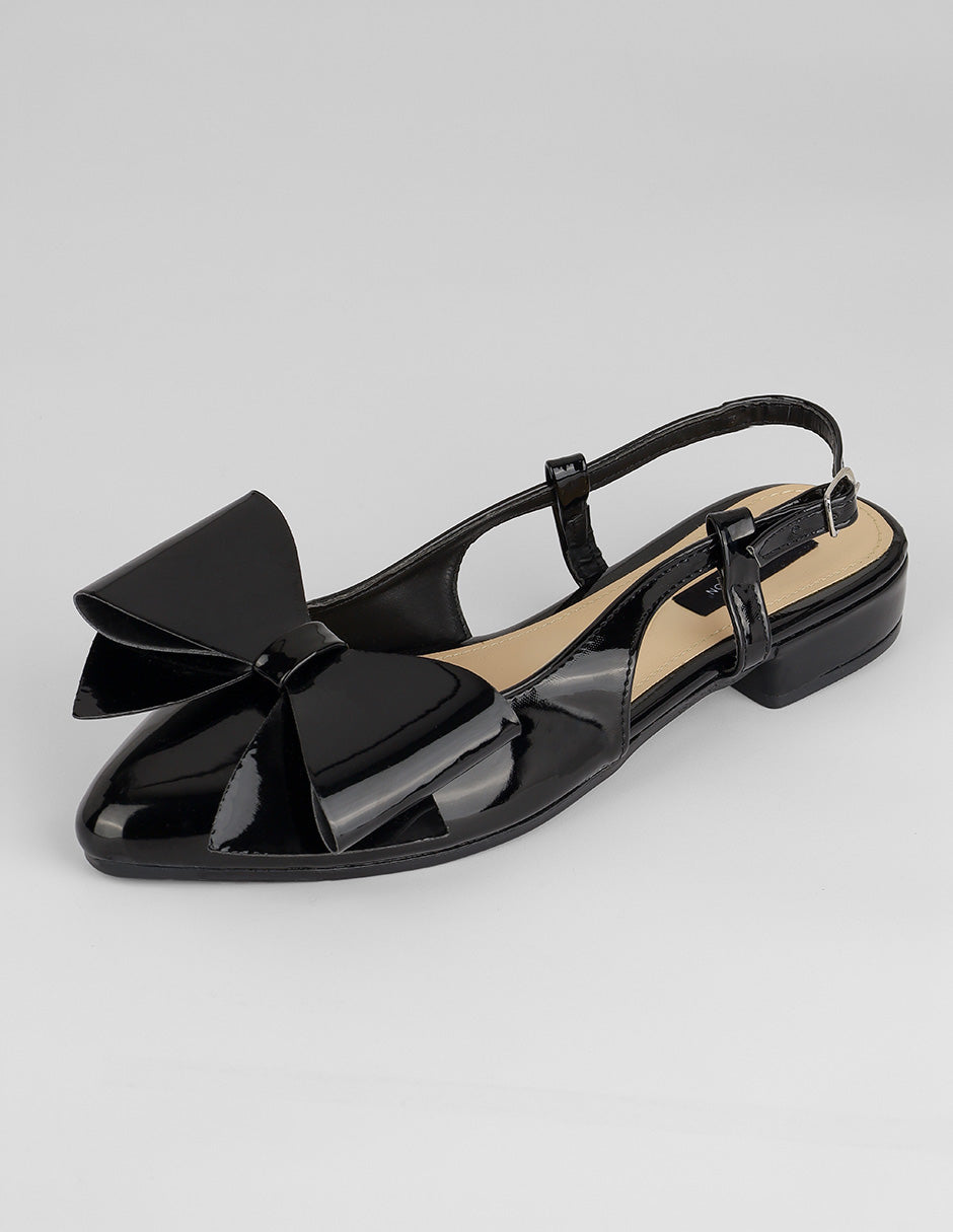 Flats clásicas Doll en Charol – Negro
