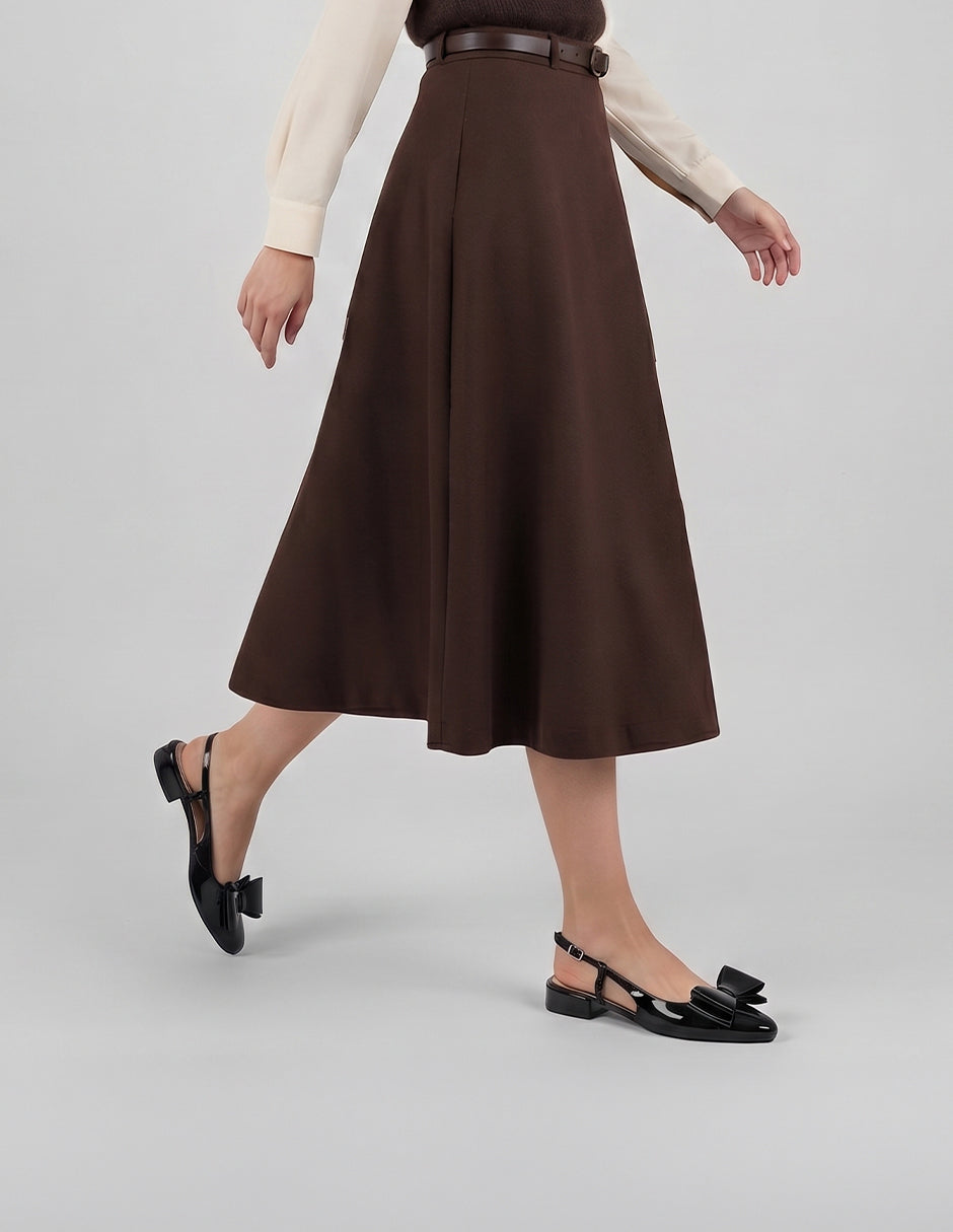 Flats clásicas Doll en Charol – Negro