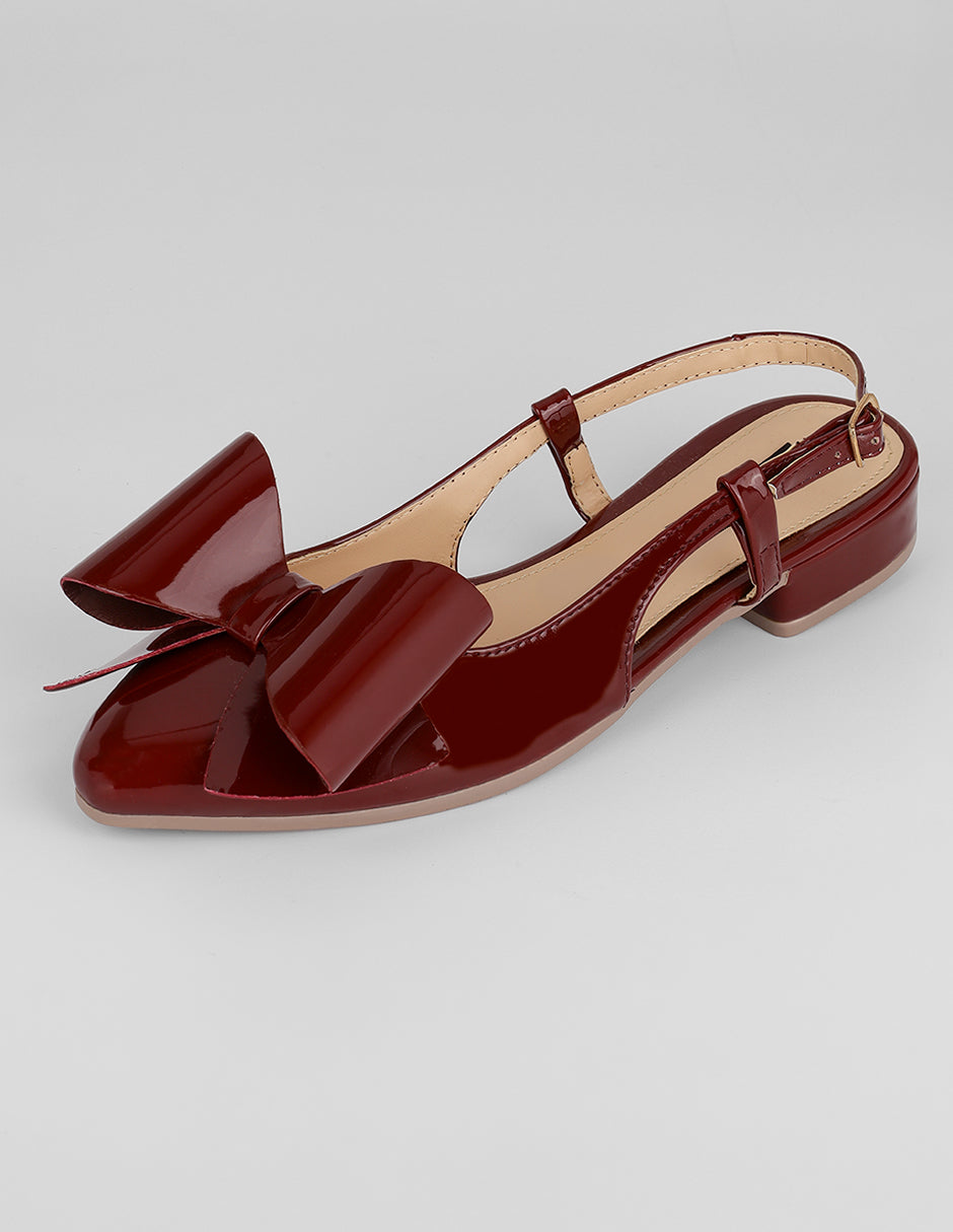 Flats clásicas Doll en Charol – Rojo