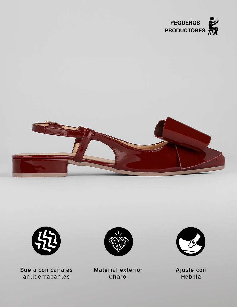 Flats clásicas Doll en Charol – Rojo