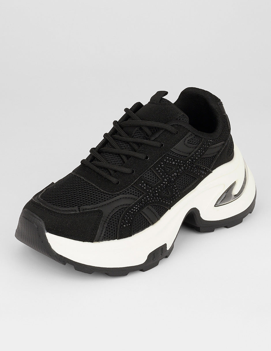 Tenis tipo deportivo  Highline en Textil – Negro