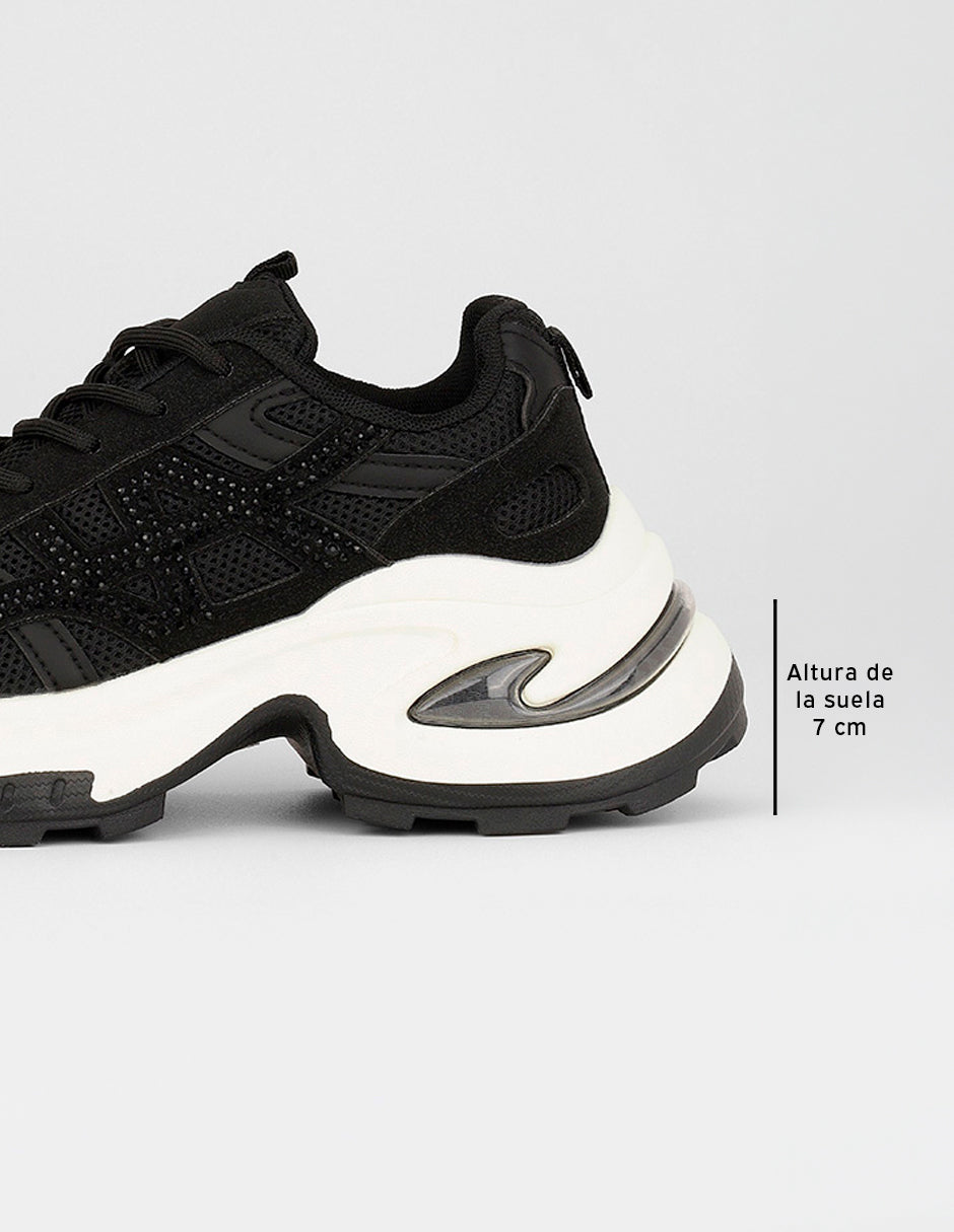 Tenis tipo deportivo  Highline en Textil – Negro