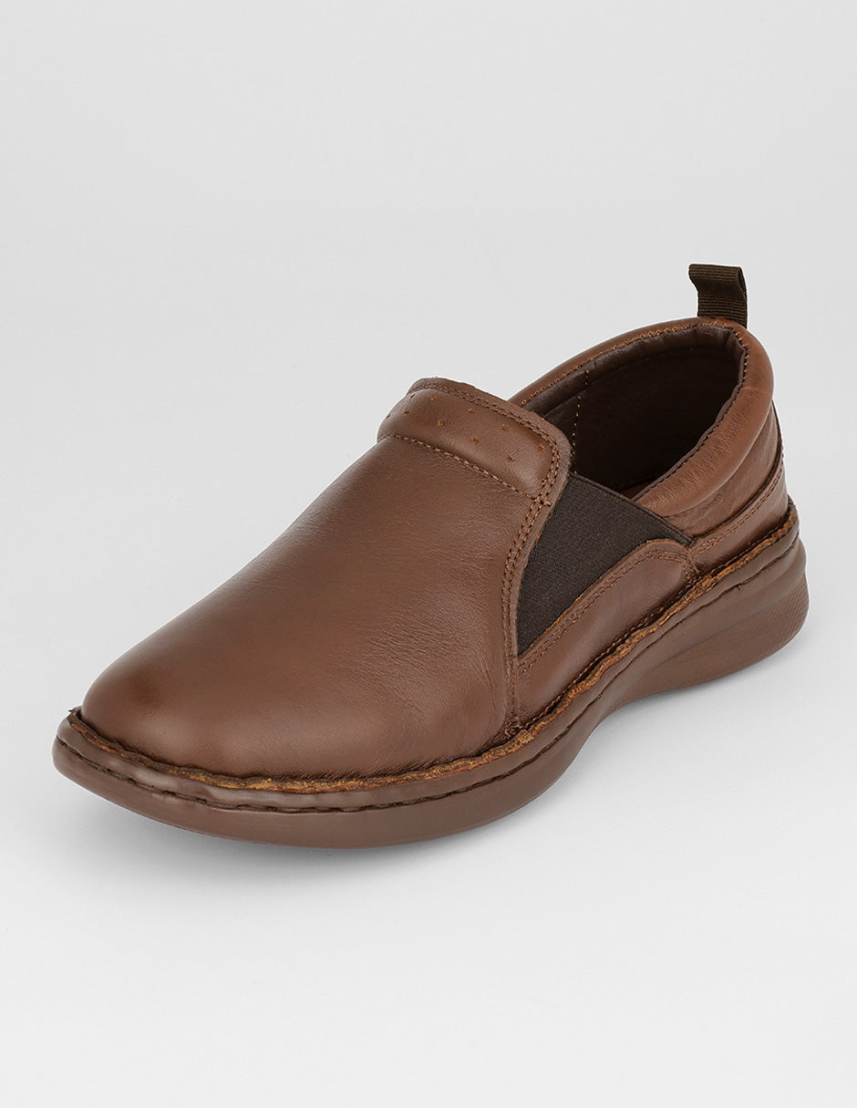 Zapatos de confort Hand made en Piel – Café