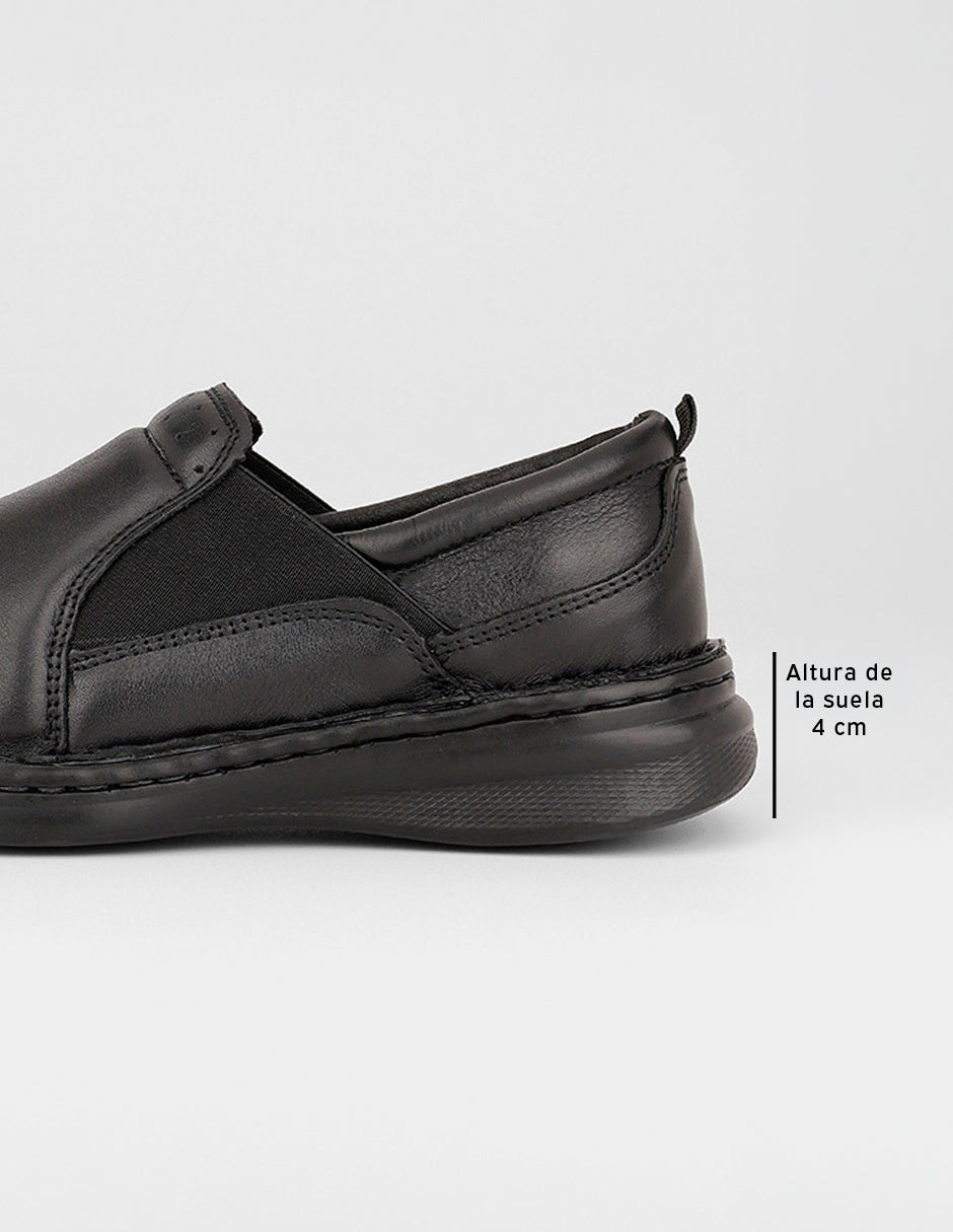 Zapatos de confort Hand made en Piel – Negro