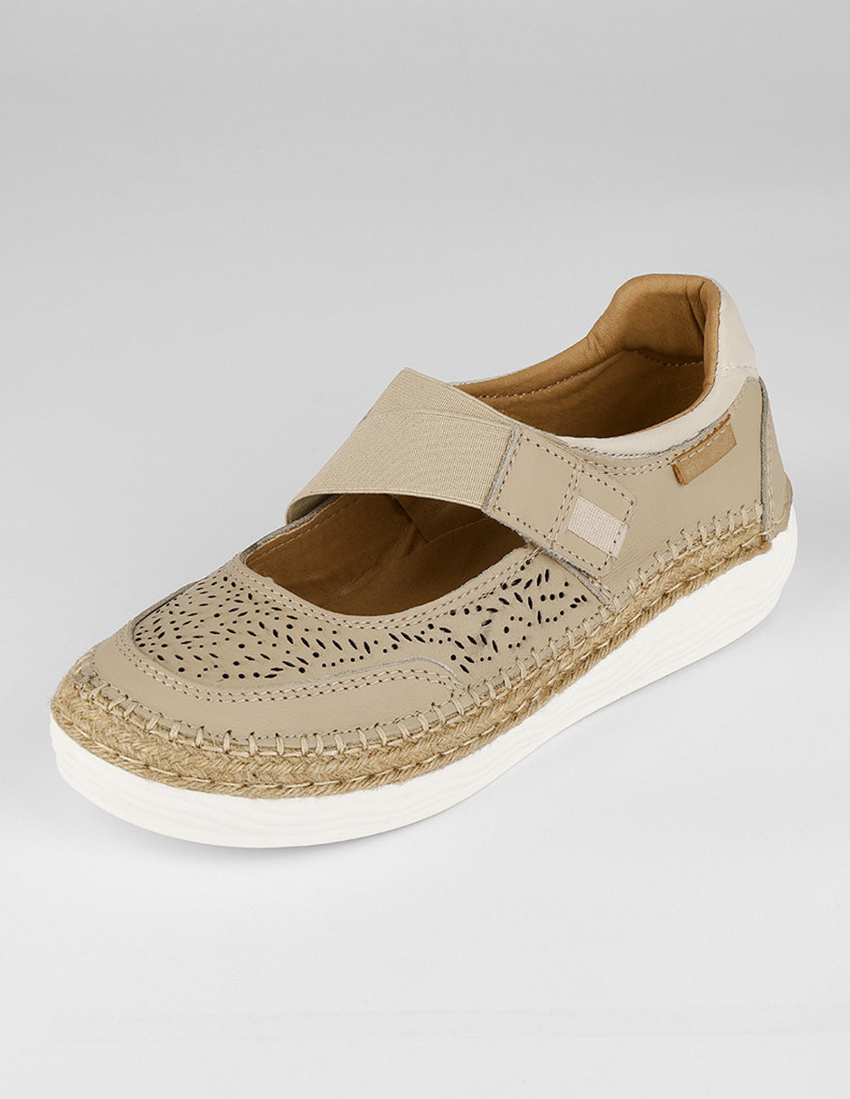 Zapatos de confort Hand made en Piel – Café