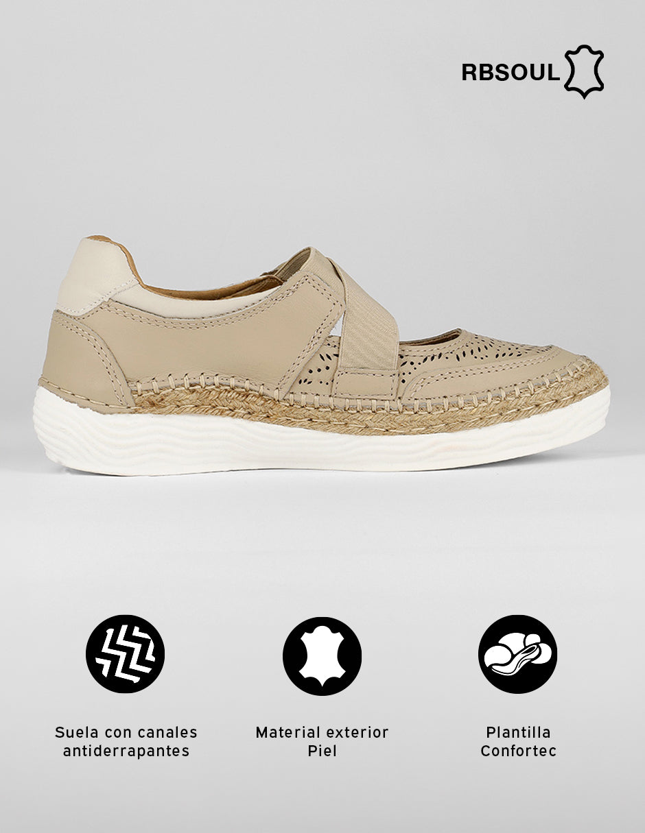 Zapatos de confort Hand made en Piel – Café