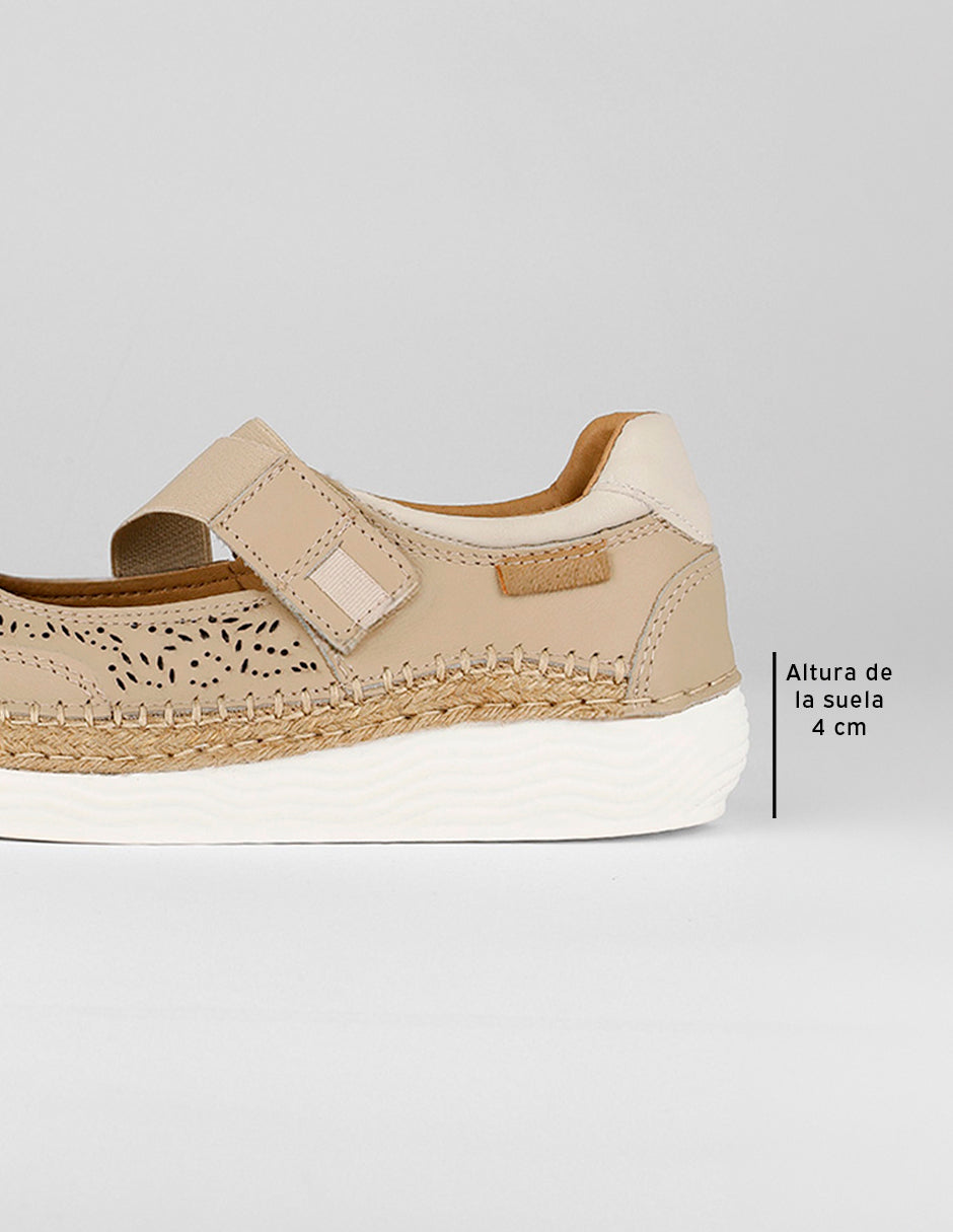 Zapatos de confort Hand made en Piel – Café