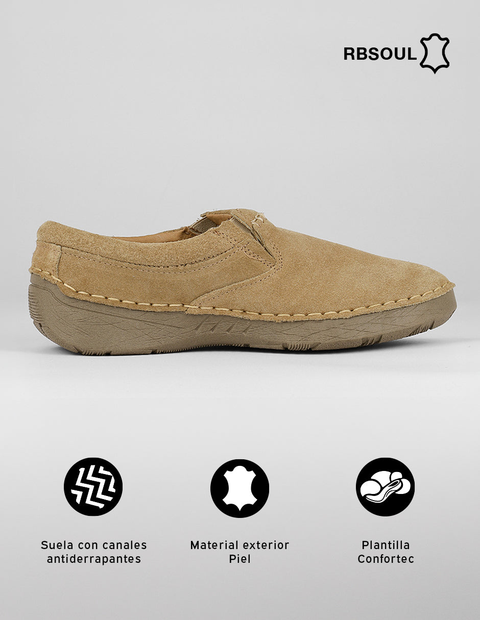 Zapatos de confort Hand made en Piel – Café