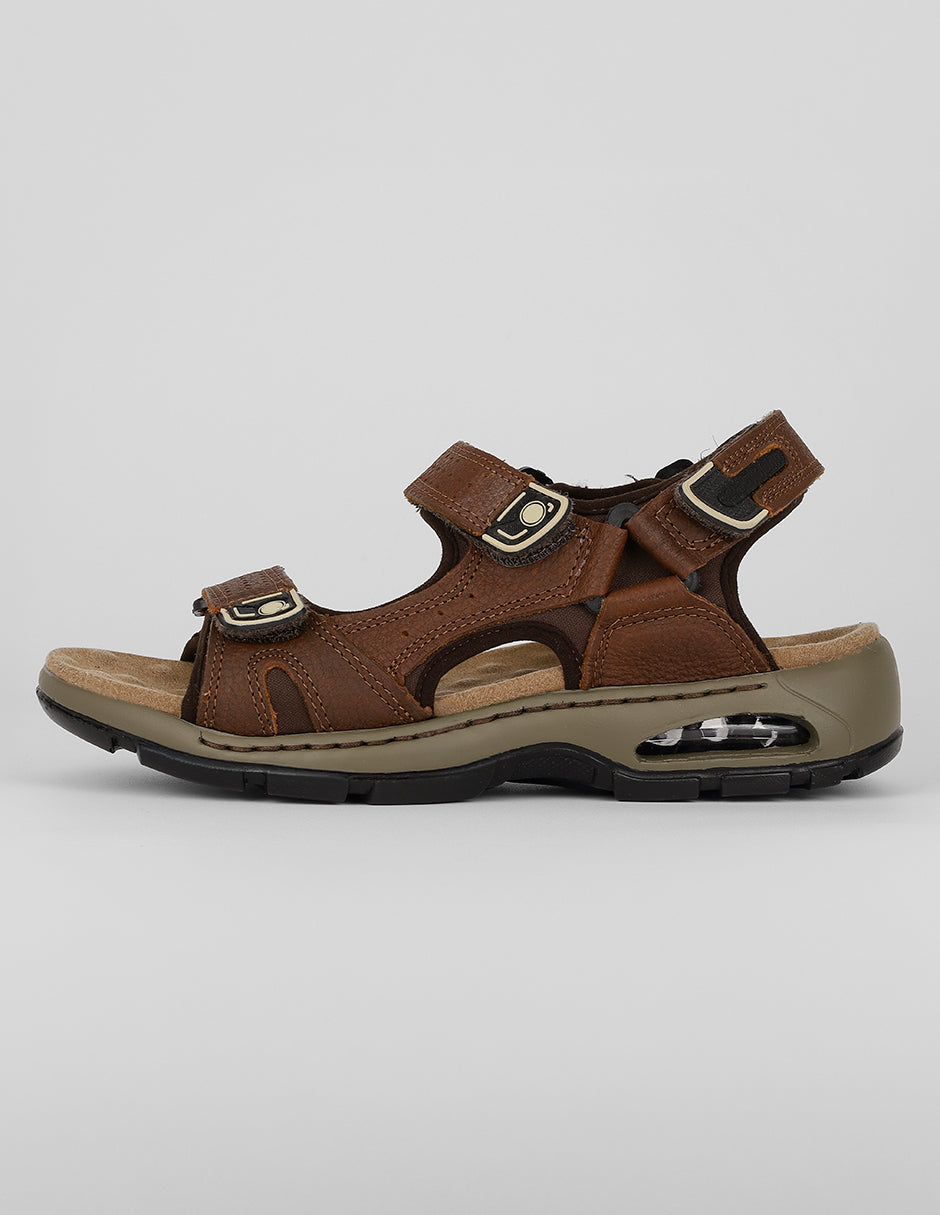 Sandalias casuales Exterior Piel Color Café Para Hombre De RBCOLLECTION