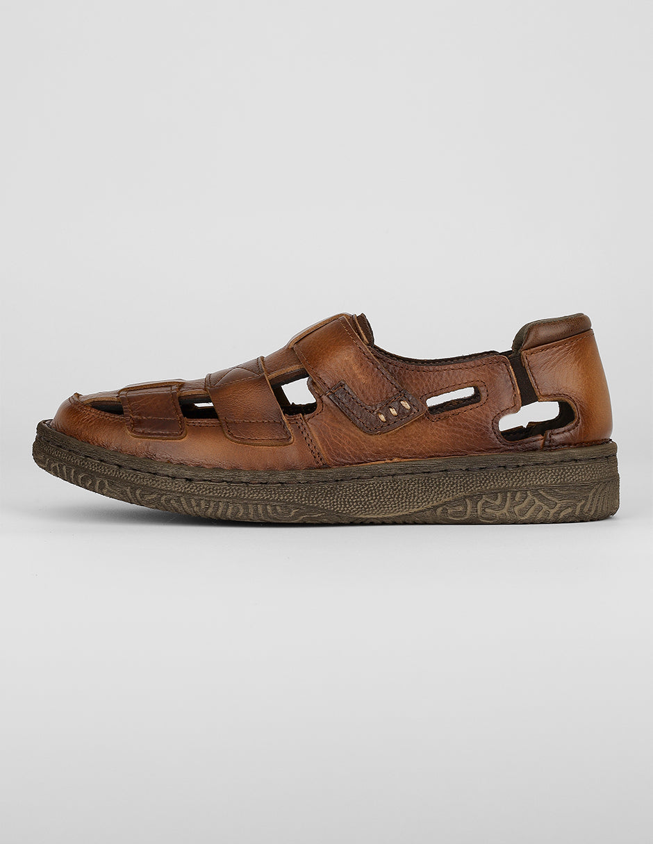 Sandalias casuales Exterior Piel Color Café Para Hombre De RBCOLLECTION