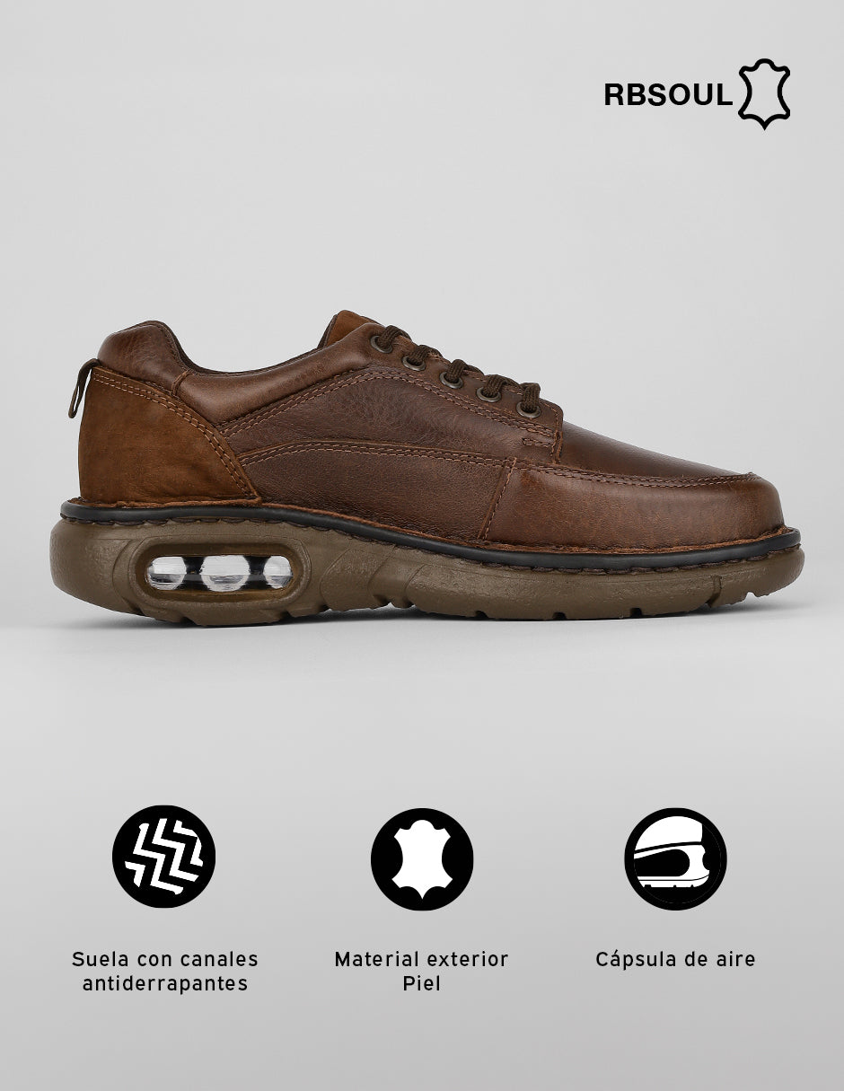 Zapato de confort Hand made en Piel – Café