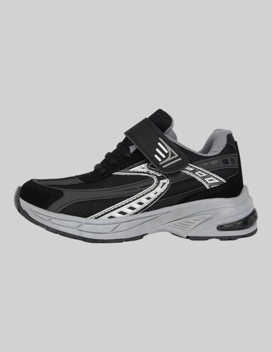 Tenis Exterior Textil Color Negro Para Niño De RBCOLLECTION