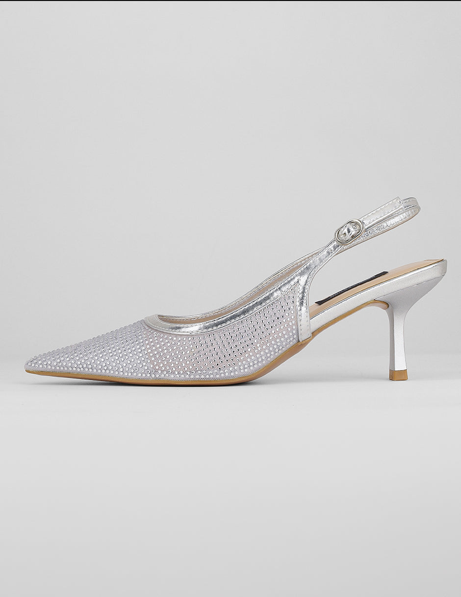 Zapatillas Exterior Sintético Color Plata Para Mujer De RBCOLLECTION
