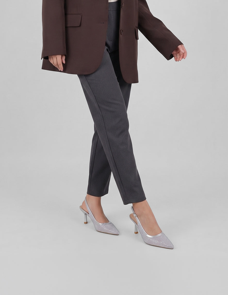 Zapatillas Slingback en Sintético – Plata