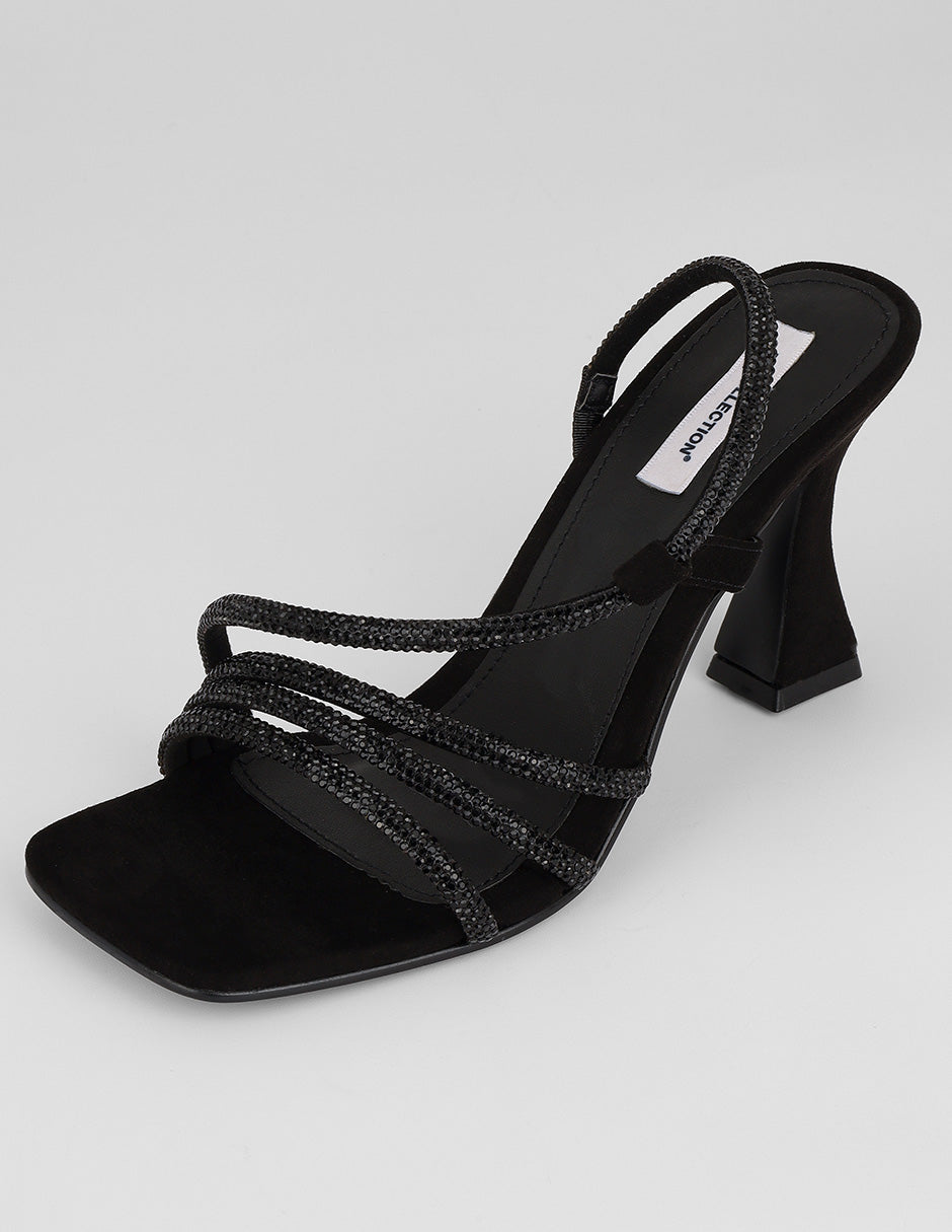 Sandalia con tacón Glowm en Sintético – Negro