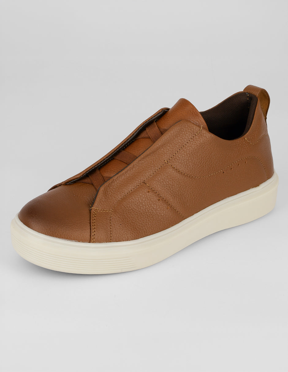 Zapato de confort Hand made en Piel – Café