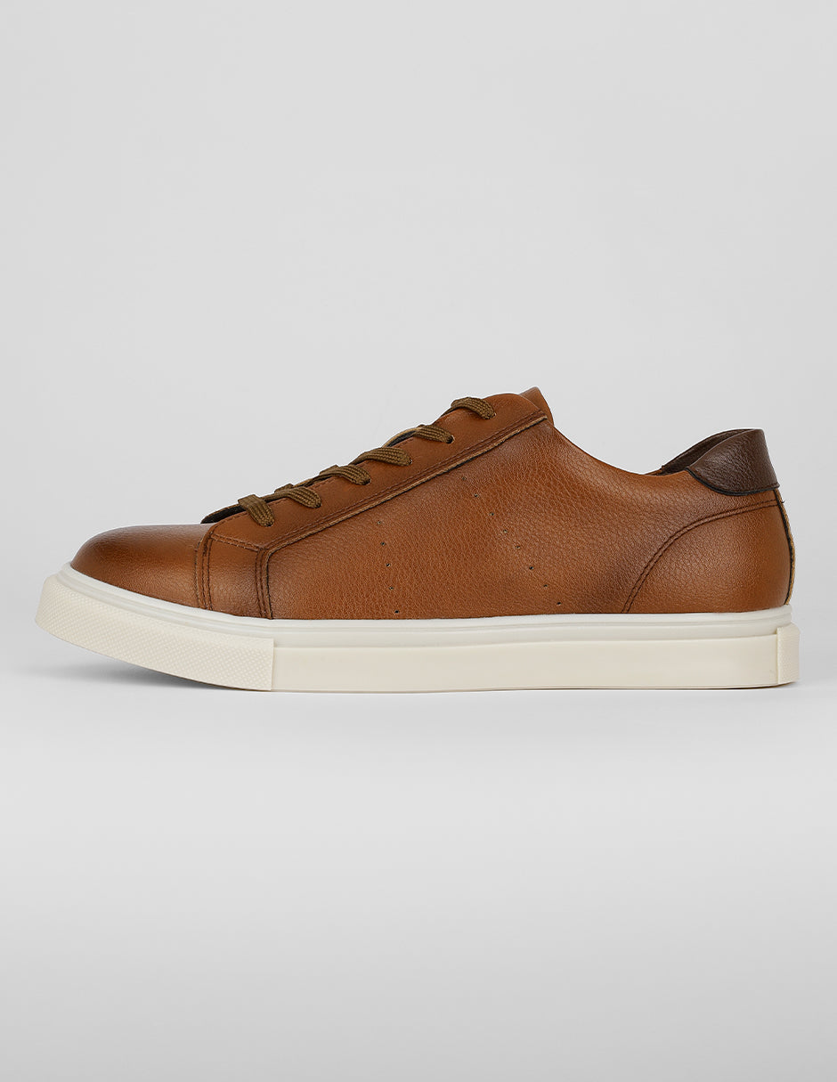 Tenis con cordones Exterior Piel vegana Color Café Para Hombre De RBCOLLECTION
