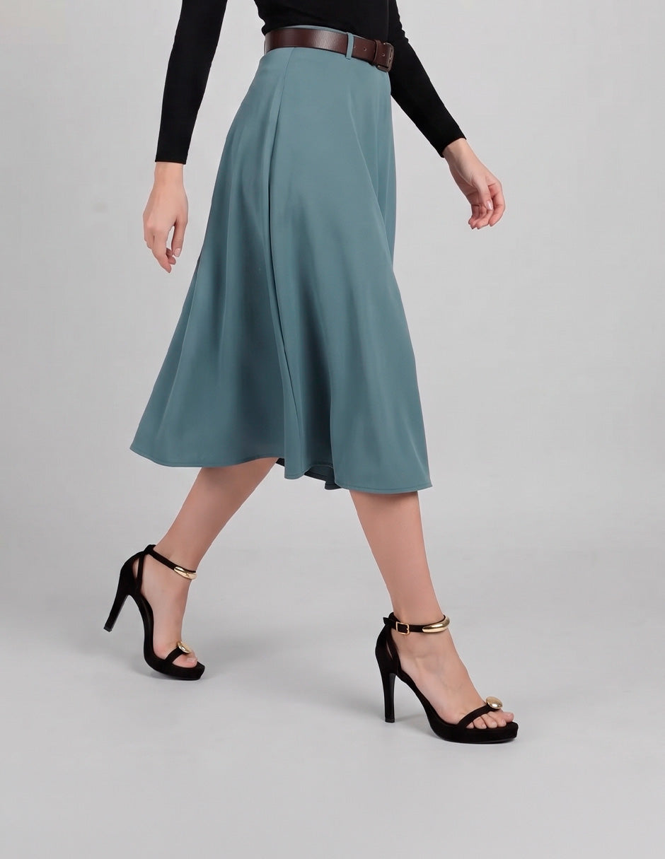 Sandalia con tacón Sylen en Gamuza – Negro