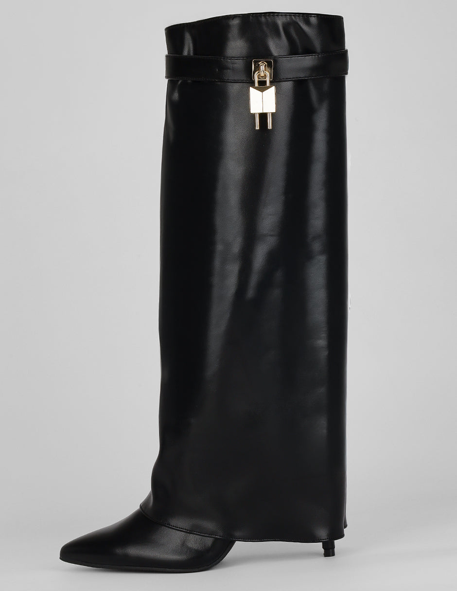 Botas altas Exterior Piel vegana Color Negro Para Mujer De RBCOLLECTION