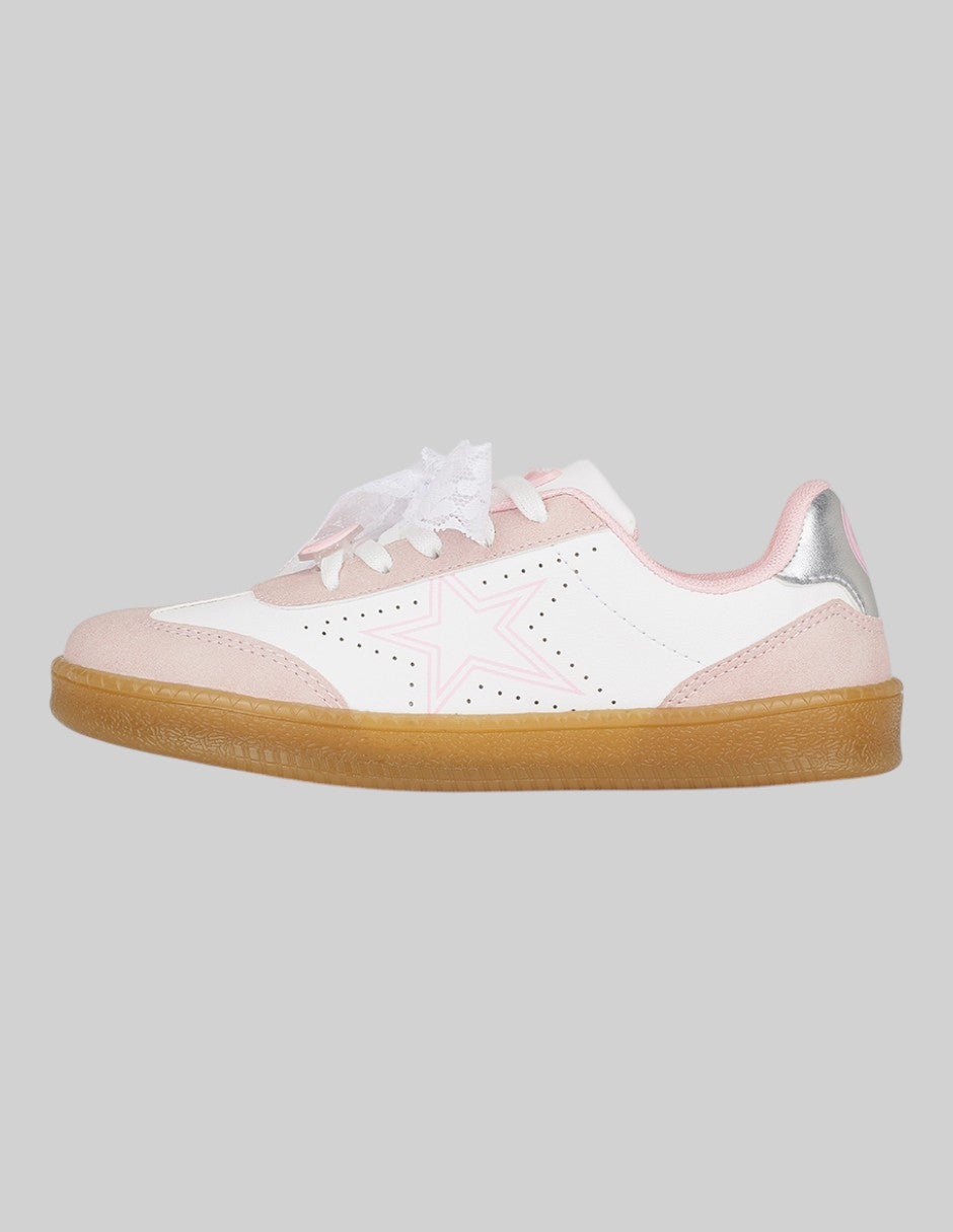 Tenis Exterior Sintético Color Rosa Para Niña De RBCOLLECTION