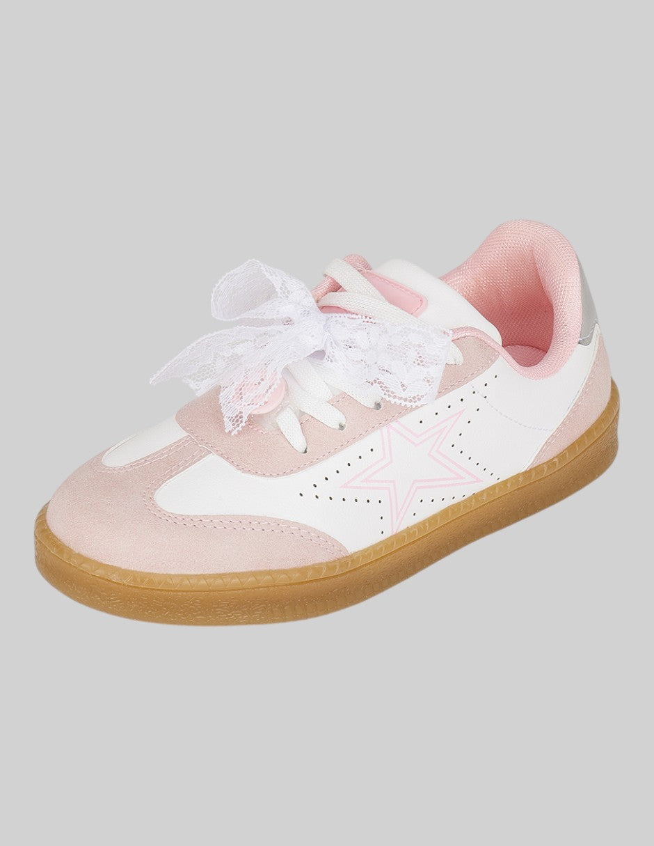 Tenis Kids en Textil – Rosas