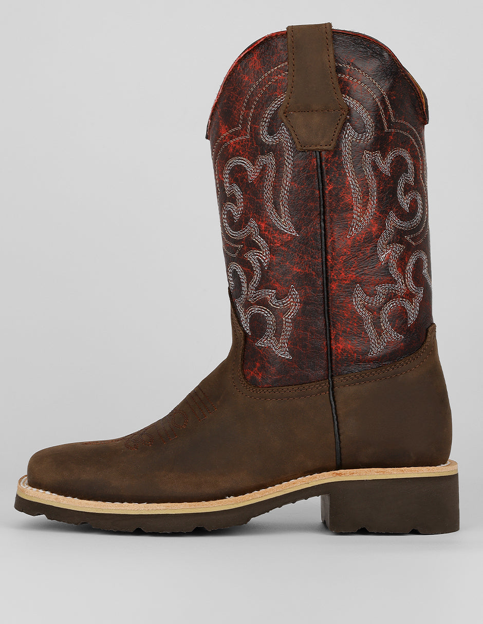 Botas western Exterior Piel Color Café Para Hombre De RBCOLLECTION