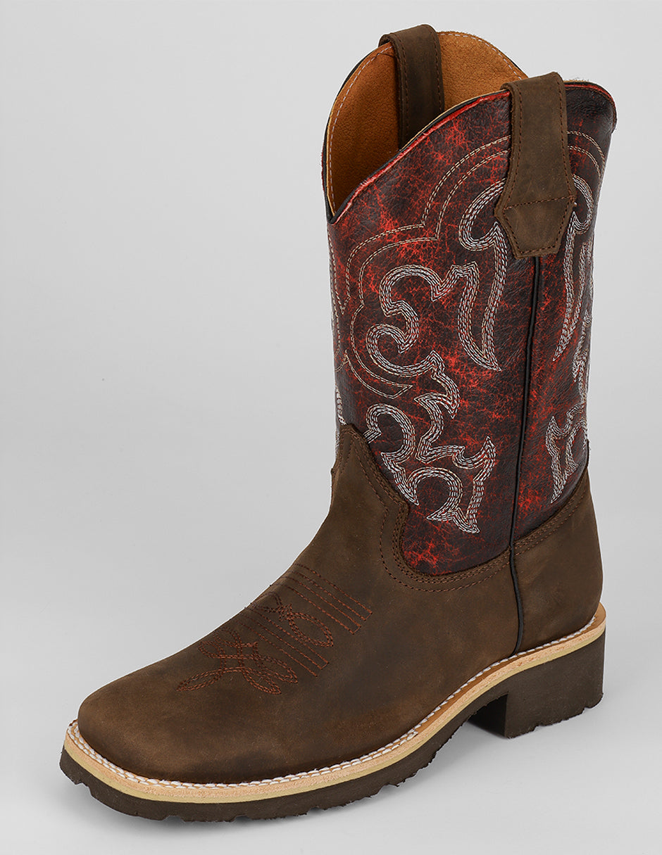 Botas western West en Piel – Café