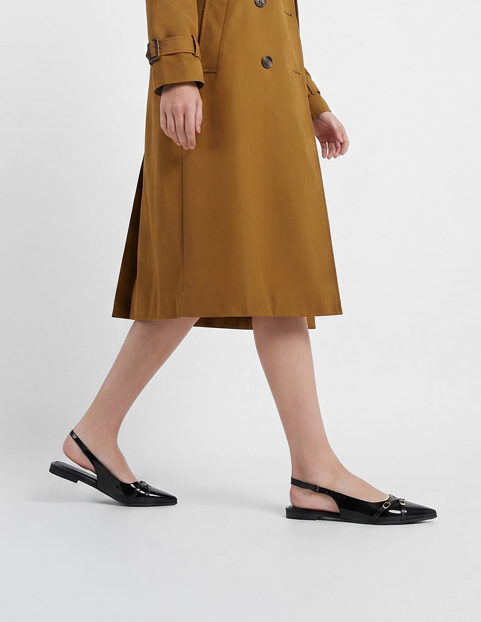 Flats clásicas Onne en Charol – Negro