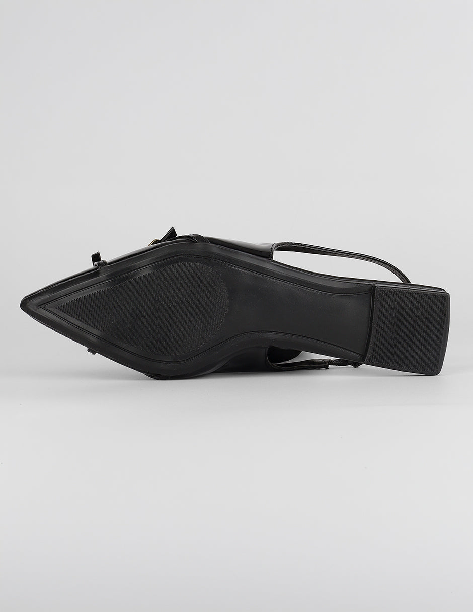Flats clásicas Onne en Charol – Negro