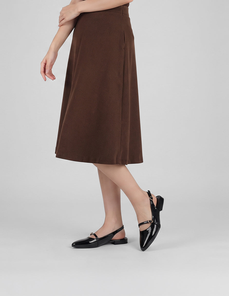 Flats clásicas Onne en Charol – Negro