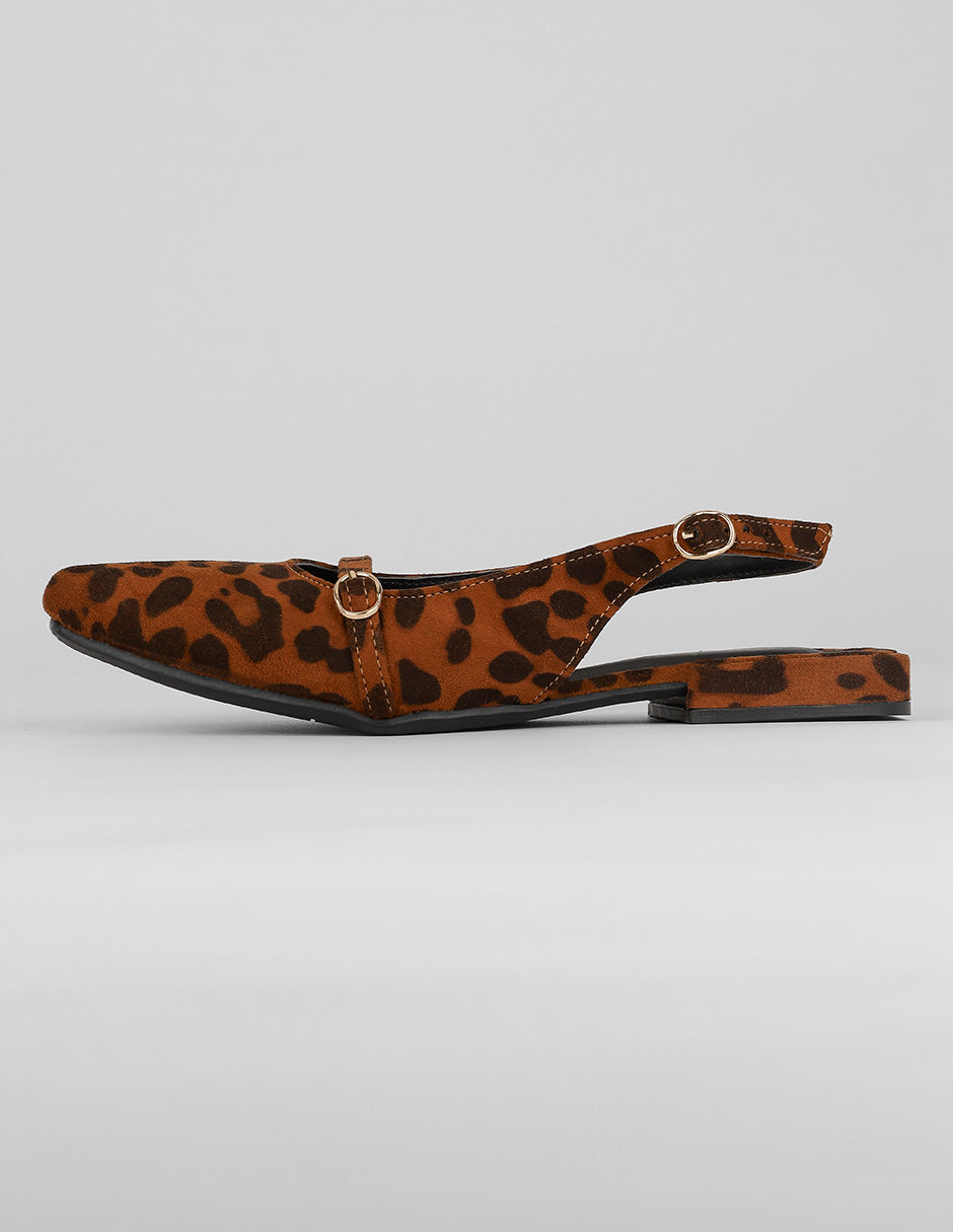 Flats clásicas Exterior Textil Color Animal print Para Mujer De RBCOLLECTION