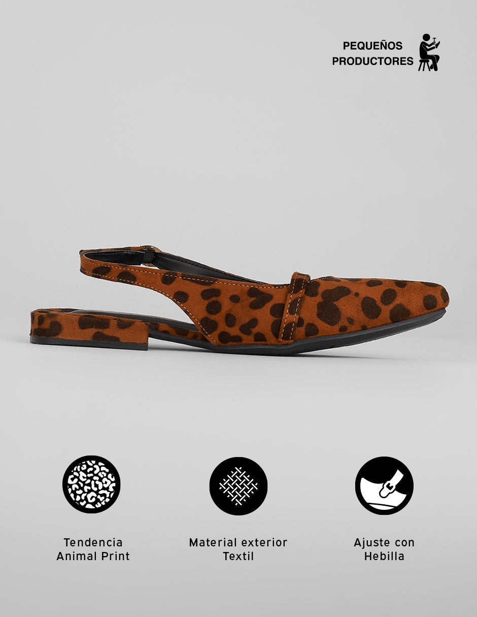 Flats clásicas Onne en Textil – Animal print