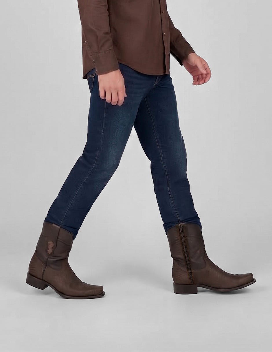 Botas western West en Piel – Café