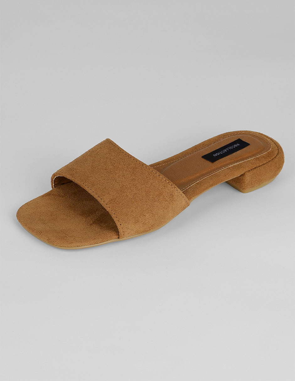 Sandalias de piso Soft en Gamuza – Café